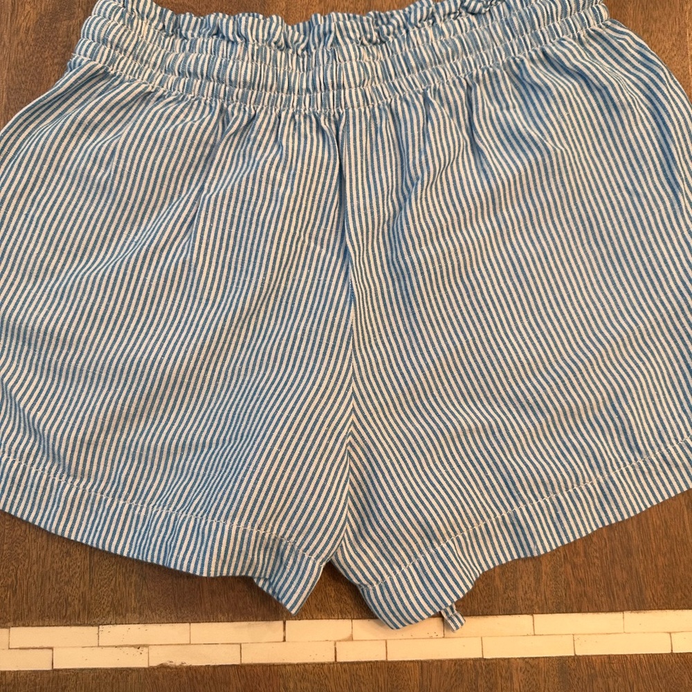 LOFT Linen Blend Blue Striped Two-Piece Set (XS Petite) - Picture 4 of 11